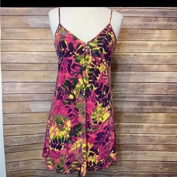 Lucky Brand Tropical Palm Trees Flowy Tunic - Picture 1 of 7